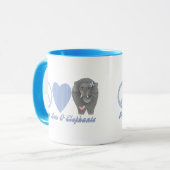 Mug L'amour de la paix et les éléphants (Devant gauche)