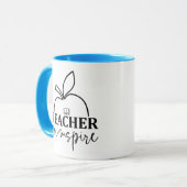Mug L'amour de l'enseignant Inspirer-drôle (Devant gauche)