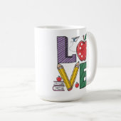 Mug L'amour de l'enseignement Célébrer et honorer les  (Devant droit)