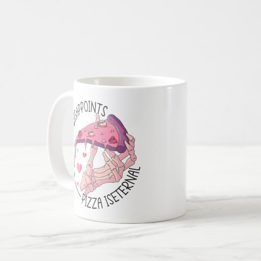 Mug L'amour déçoit la pizza est éternelle (Devant gauche)