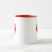 Mug L'amour défini par un coeur rouge. (Centre)