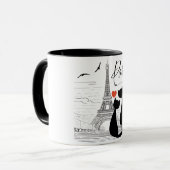 Mug L'amour des chats à Paris (Devant gauche)