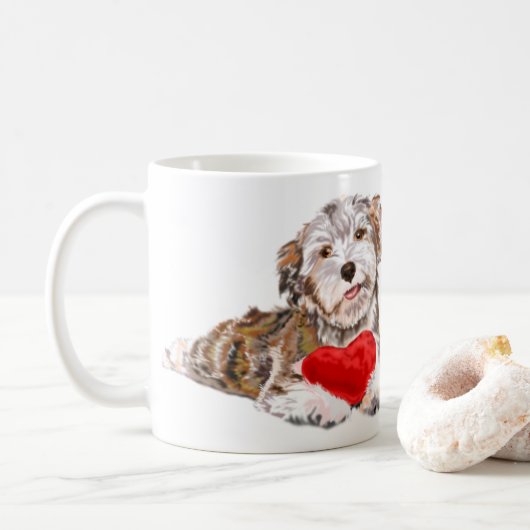 Mug L'Amour des chiots - (Avec donut)