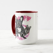 Mug L'Amour des chiots français (Devant gauche)