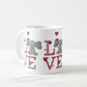 Mug L'amour des éléphants (Devant gauche)