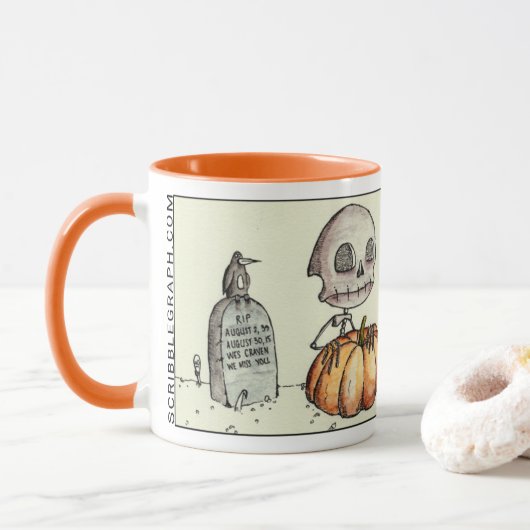 Mug L'amour d'Halloween (hommage à Wes Craven) (Avec donut)