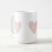 Mug L'amour du coeur rose (Devant gauche)
