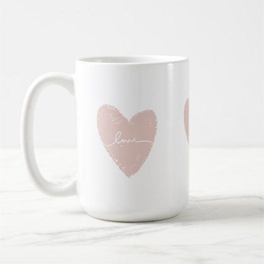 Mug L'amour du coeur rose (Gauche)