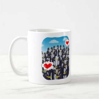 Mug L'amour du pingouin pour les Valentines. Amour au
