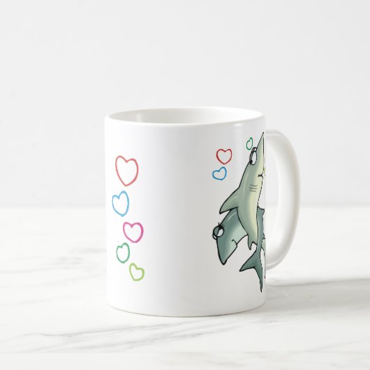 Mug L'amour du requin (Devant droit)