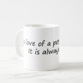 Mug L'amour d'un animal de compagnie (mots seulement) (Devant gauche)