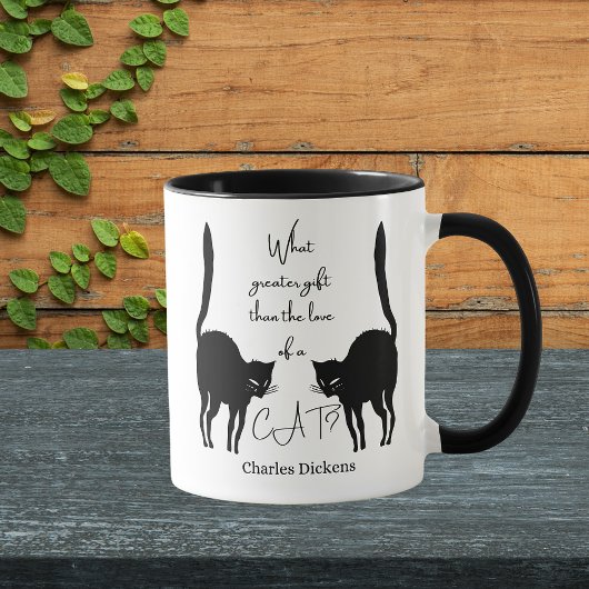 Mug L'amour d'un chat - Citation de Charles Dickens