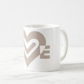 Mug L'amour en gris (Devant droit)