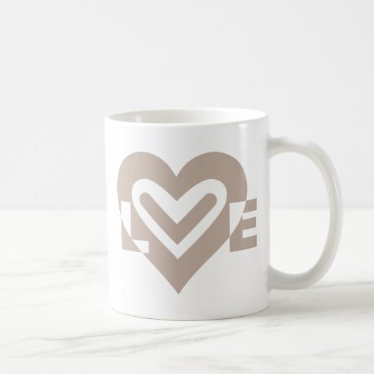 Mug L'amour en gris (Droite)