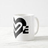 Mug L'amour en noir (Devant droit)