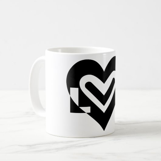 Mug L'amour en noir (Devant gauche)