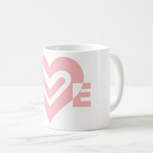 Mug L'amour en rose (Devant droit)
