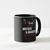 Mug L'amour entre la mère et la fille distance (Devant droit)