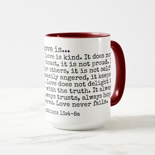 Mug L'amour est (Devant droit)