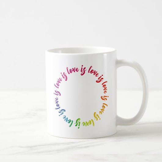 Mug L'amour est amour est cercle d'arc-en-ciel d'amour (Droite)