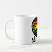 Mug L'amour est amour LGBTQ Coeur arc-en-ciel (Gauche)