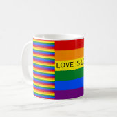 Mug L'amour est amour Rainbow Flag LGBT Gay pride (Devant gauche)