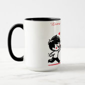 Mug L'amour est comme un avion en papier (Gauche)