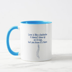 Mug L'amour est comme un mal de dos" Citation drôle su