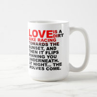L'amour est comme un T-shirt de motocross de moto