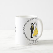 Mug "L'amour est dans l'air" couple heureux, Mariage h (Devant droit)
