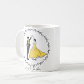 Mug "L'amour est dans l'air" couple heureux, Mariage h (Devant gauche)