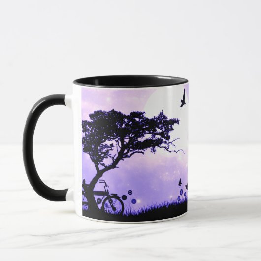 Mug "l'amour est dans l'air' deux toned mug. (Gauche)