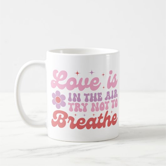 Mug "L'amour est dans l'air" Funny Valentine's Day (Gauche)