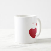 Mug L'amour est dans le coeur de l'air (blanc) (Devant droit)
