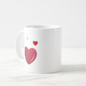 Mug L'amour est dans le coeur de l'air (blanc) (Devant gauche)