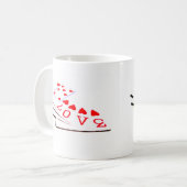 Mug L'amour est dans les cartes (Devant gauche)