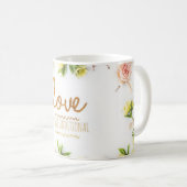 Mug L'amour est inconditionnel, roses roses roses (Devant droit)