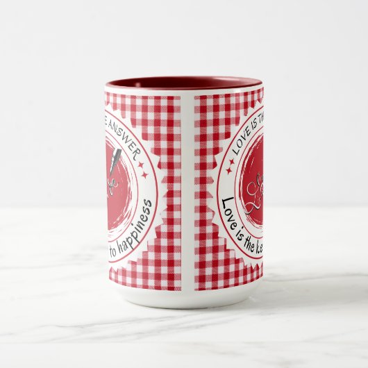 Mug L'amour est la réponse. (Centre)