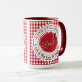 Mug L'amour est la réponse. (Devant droit)