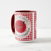 Mug L'amour est la réponse. (Devant gauche)