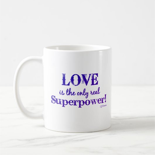 Mug "L'amour est la seule vraie superpuissance" (Gauche)
