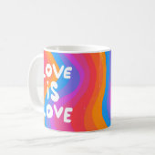 Mug L'AMOUR EST L'AMOUR Colorful Rainbow Gay pride (Devant gauche)
