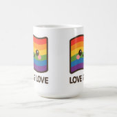 Mug L'amour est l'amour - Kawaii Rainbow Design (Centre)