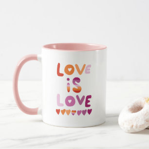 Mug L'AMOUR EST L'AMOUR Pink Purple Lesbian Gay pride