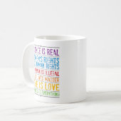 Mug L'amour est l'amour Rainbow Pride (Devant gauche)
