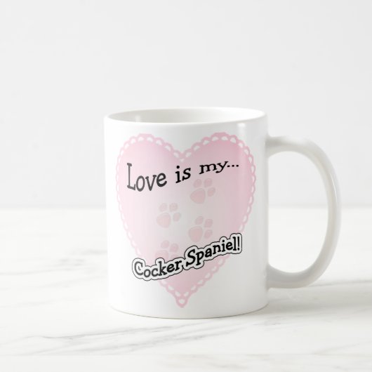 Mug L'amour est mon Cocker Spaniel (Droite)