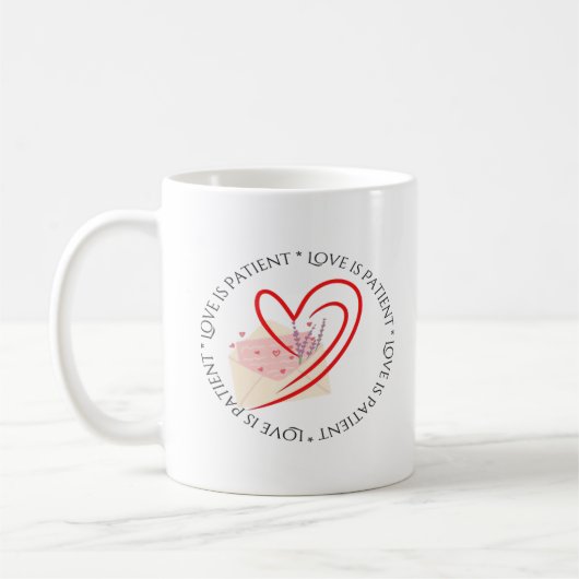 Mug L'amour est patient, esthétique propre (Gauche)