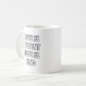 Mug L'amour est patient Simple Design  (Devant gauche)