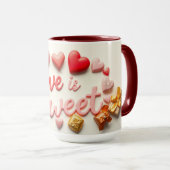 Mug L'Amour Est Un Chocolat De La Saint-Valentin Au Co (Devant droit)