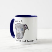 Mug L'Amour Est Un Logo Et Un Chiot Qui Serment (Devant gauche)